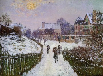  Schnee Malerei - Boulevard St Denis Argenteuil Schnee Effekt Claude Monet
